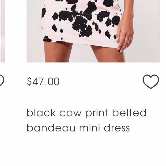 ISO MISSGUIDED COW PRINT DRESS - Picture 2 of 2